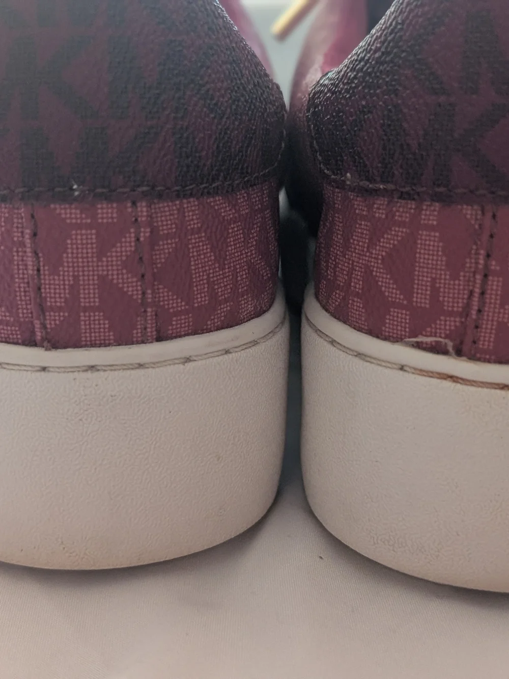 Michael Kors Women’s Pink Poppy Stripe Platform Logo Sneakers Size 9